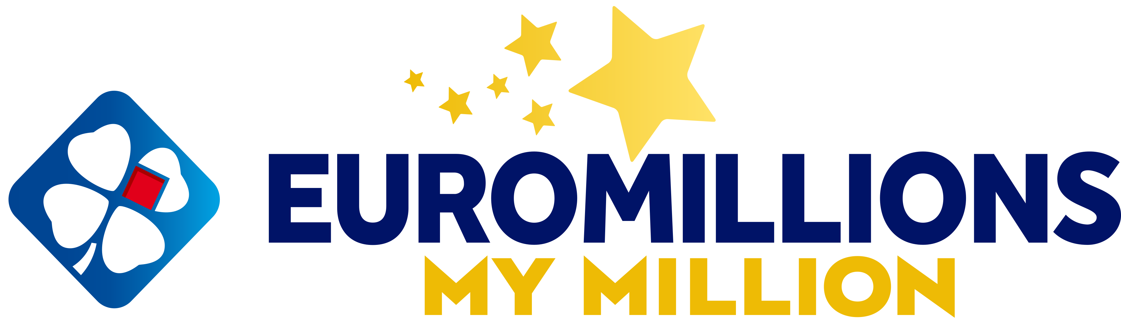 Concept abstrait de billet EuroMillions avec étoiles